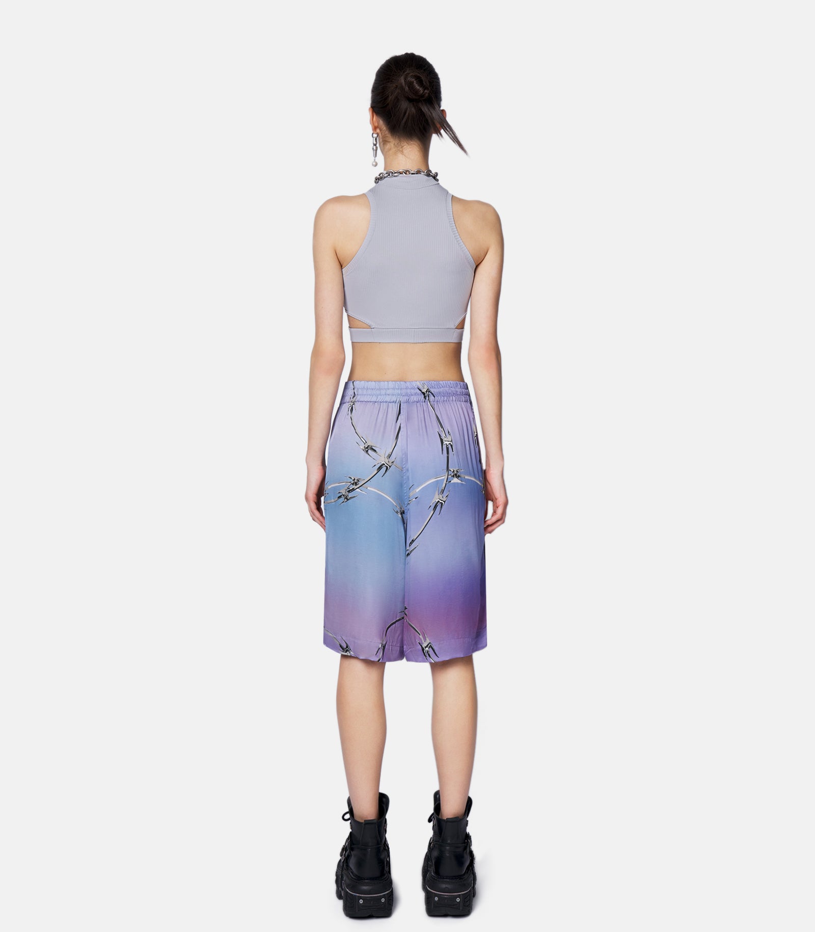 Barbed Wire Viscose Shorts