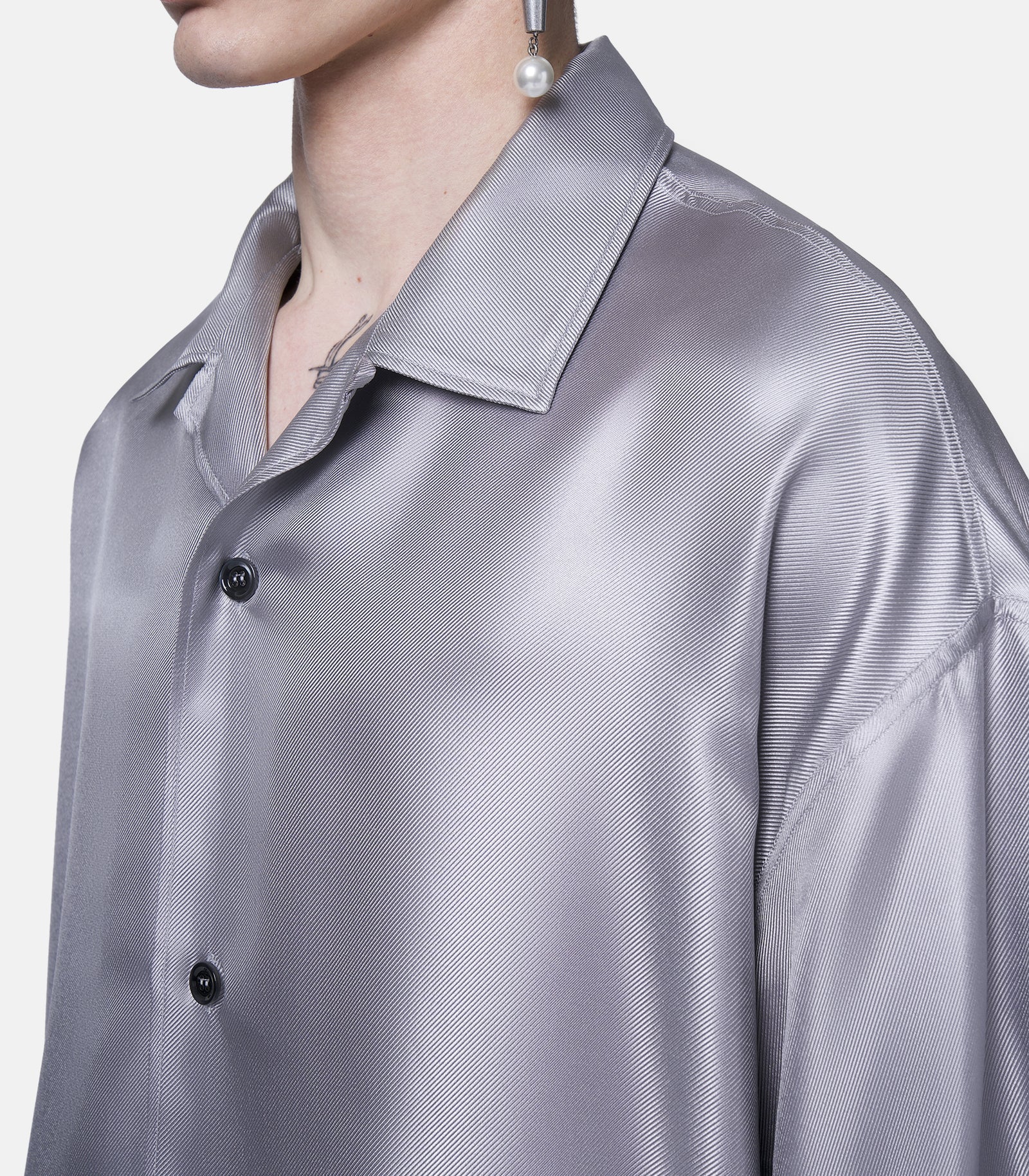 Silver Silk Shirt